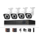 Kit De Camera Surveillance 4CH 1080N DVR 720P HD Vision Nocturne Étanche Accès À Distance Facile