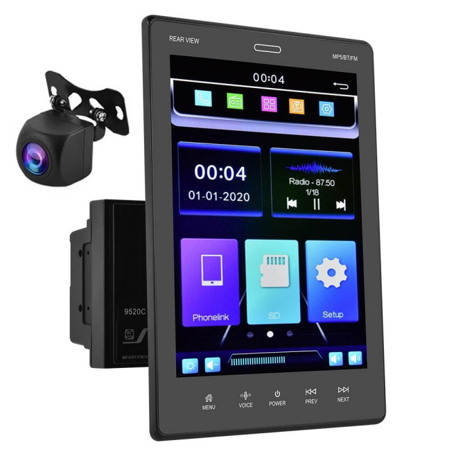 Autoradio Double Écran Vertical 9.5 Pouces Bluetooth Carplay Caméra AHD USB FM Radio HD - www.yonis-shop.com