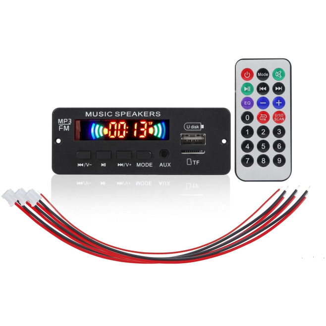 Accessoire Autoradio Bluetooth 5.0 Avec Radio FM USB MP3 Enregistreur Télécommande - www.yonis-shop.com