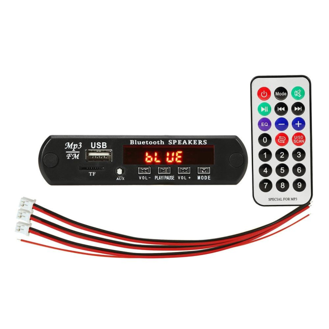 Accessoire Autoradio Bluetooth MP3 USB TF AUX FM Radio 12V Avec Télécommande Puissance 2x15W - www.yonis-shop.com