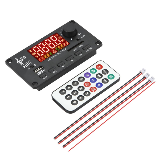 Accessoire Autoradio Bluetooth Écran Couleur 12V 50W Stéréo Support FM Appels Enregistrement USB TF Radio AUX Mémoire - www.y...