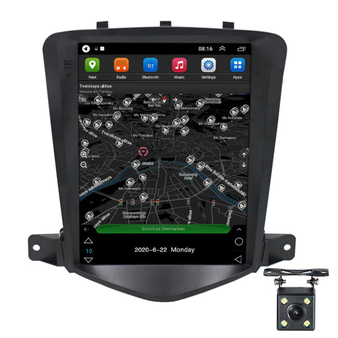 Autoradio Android 10 Écran 9.7 Pouces GPS Bluetooth WiFi USB Caméra de Recul Support Contrôle Volant - www.yonis-shop.com