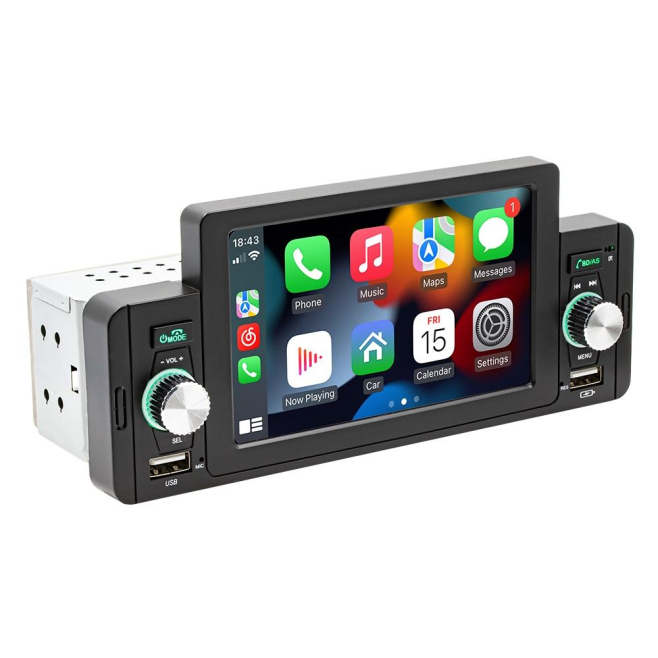 Autoradio Bluetooth 5.1 Écran 5 Pouces Support Mirror Link et CarPlay USB et FM - www.yonis-shop.com