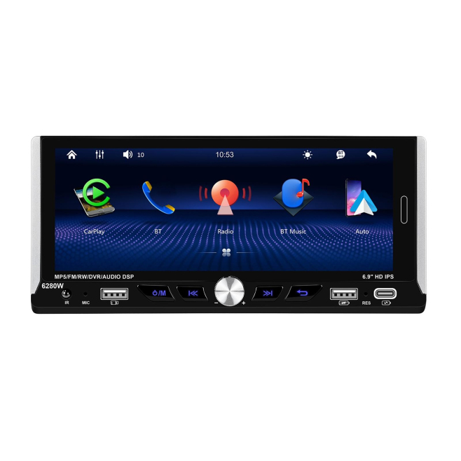 Autoradio Écran Tactile 6.9 Pouces HD Carplay Android Bluetooth Caméra de Recul - www.yonis-shop.com