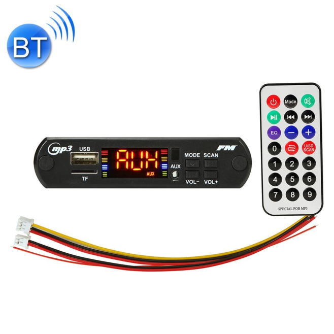 Accessoire Autoradio Bluetooth MP3 FM Radio USB AUX Télécommande - www.yonis-shop.com