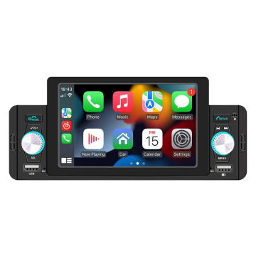 Autoradio 1 Din Bluetooth 5.0 Pour Voiture - FM, USB, TF, Aux, RCA, Charge Rapide Et Mains Libres