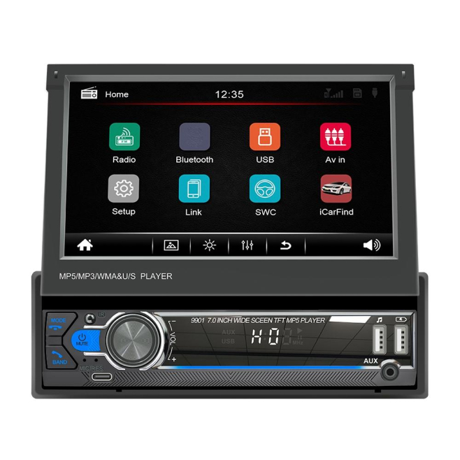 Autoradio 7 Pouces MP5 Rétractable Avec Bluetooth FM Et Fonction Internet Mobile - www.yonis-shop.com