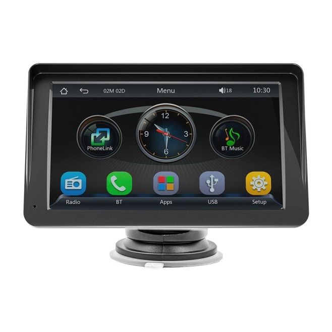 Autoradio 7 Pouces HD Bluetooth 5.0 CarPlay Android Auto Sans Fil Interconnexion Téléphone Portable Projection Écran Recul MP...