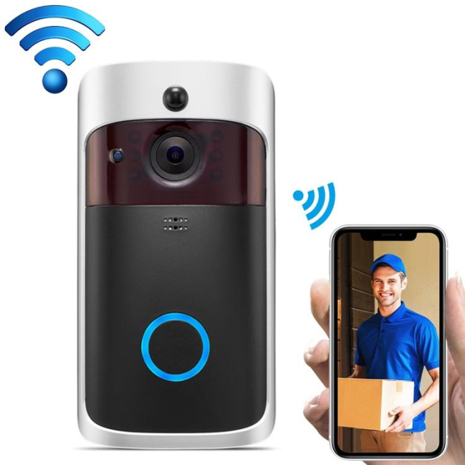 Interphone Vidéo Sans Fil Vision Nocturne HD Grand Angle WiFi Sécurité Maison - www.yonis-shop.com