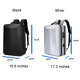 Sac À Dos Ordinateur Coque Dure ABS 15.6 Pouces Argent Sécurité Antivol USB Étanche - www.yonis-shop.com