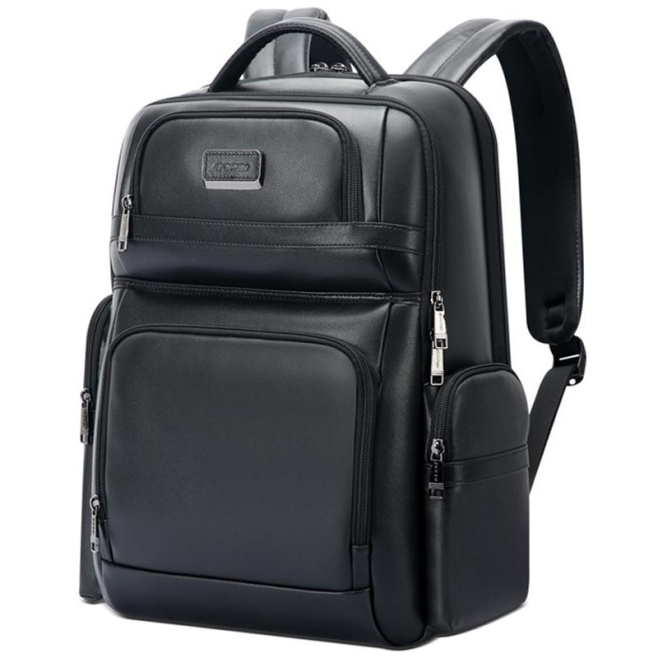 Sac À Dos Ordinateur En Cuir Grande Capacité Avec Port USB Type-C Résistant Et Confortable - www.yonis-shop.com