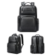Sac À Dos Ordinateur Grande Capacité En Cuir Véritable Avec Port USB Type-C - www.yonis-shop.com