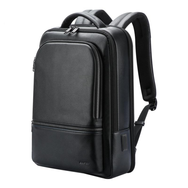 Sac À Dos Ordinateur Cuir Imperméable Anti-Vol Avec Port USB Pour PC 15.6 Pouces - www.yonis-shop.com