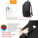 Sac À Dos Ordinateur Multifonctionnel Résistant À L'Eau Avec Port Casque Et Rangement Optimal - www.yonis-shop.com