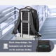 Sac À Dos Ordinateur Grande Capacité Imperméable Avec Port USB Type-C Noir - www.yonis-shop.com