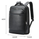 Sac À Dos Ordinateur Grande Capacité En Cuir Véritable Avec Ports USB Type-C Noir - www.yonis-shop.com