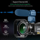 Caméscope Numérique 4K Ultra HD 13MP Vision Nocturne Écran Tactile 3.1 Pouces WiFi Zoom 30x Avec Microphone Et Trépied - www....
