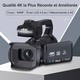 Caméscope Numérique 64MP 18X Zoom 4K HD Avec Écran Tactile 4 Pouces WiFi et Télécommande - www.yonis-shop.com