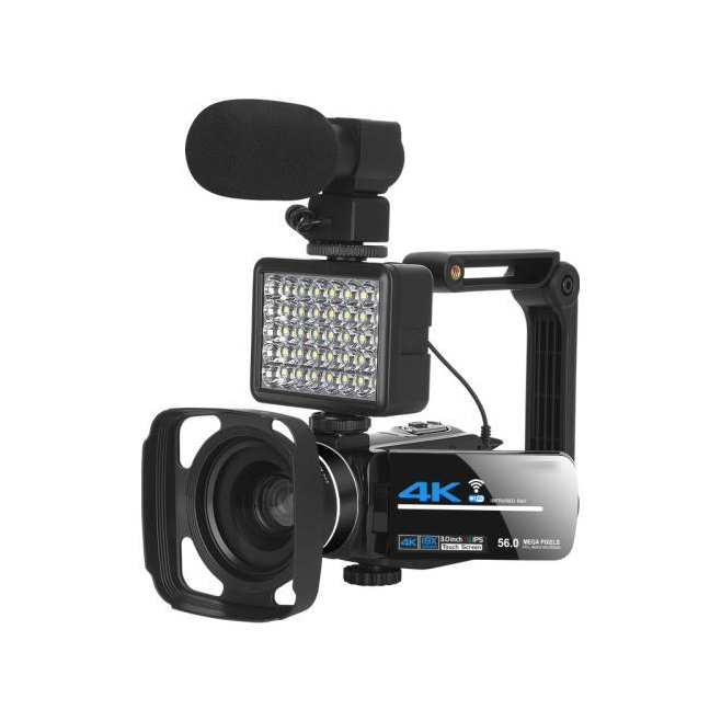 Caméscope Numérique Zoom Écran Tactile IPS 3.0 Pouces Stabilisateur Vidéo 4K WiFi Anti-Tremblement - www.yonis-shop.com