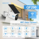 Camera IP HD 1080P WiFi Panneau Solaire Détection de Mouvement Vision Nocturne Audio Bidirectionnel Stockage Cloud et Carte T...