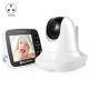Babyphone Camera Écran LCD 3.5 Pouces Vision Nocturne Audio Bidirectionnel Caméra IP Détection Température - www.yonis-shop.com