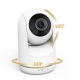Babyphone Camera HD 5 Pouces Moniteur Bébé PTZ Rotation Vision Nocturne Température Voix Bidirectionnelle Berceuses - www.yon...