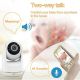 Babyphone Camera HD 5 Pouces Moniteur Bébé PTZ Rotation Vision Nocturne Température Voix Bidirectionnelle Berceuses - www.yon...