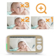 Babyphone Camera HD 5 Pouces Moniteur Bébé PTZ Rotation Vision Nocturne Température Voix Bidirectionnelle Berceuses - www.yon...