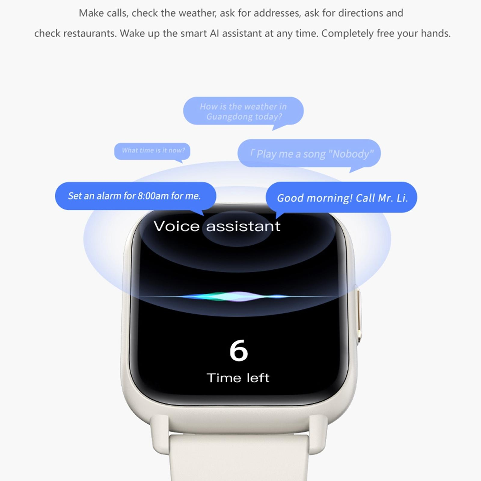 Montre Connectée Sportive Rose Santé et Appels Bluetooth Écran 1.83 P