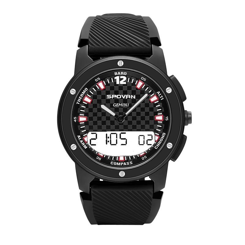 Montre Sport Militaire Homme Étanché 100 M – Altimètre, Baromètre, Boussole, Thermomètre, Plongée & Tracker Activité