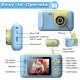 Appareil Photo Enfant HD Réversible 2.4 Pouces Jaune Bleu Avec Carte Mémoire 32G Et Lecteur De Carte - www.yonis-shop.com