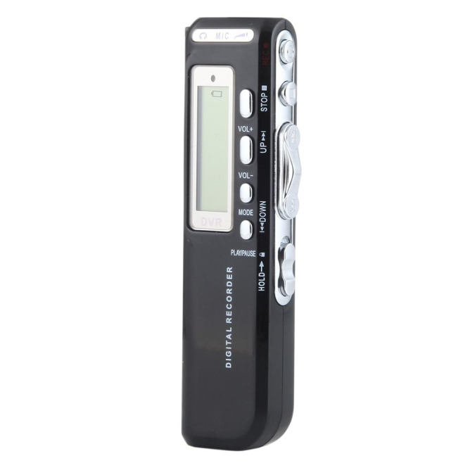Dictaphone 8GB Enregistreur Vocal Numérique MP3 Fonction Enregistrement Téléphonique VOX Fonction Alimentation 2 Piles AAA No...