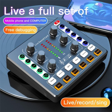 Micro Pour Gamers Chanteurs Débutants Sicomne Carte Son Karaoké DJ Set - Interface Audio USB Avec Micro BM Micro Condensateur Cardioïde