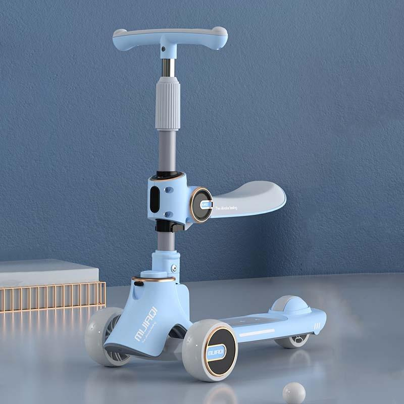 Trottinette Enfant Musicale Baby Shark - Lumières LED, 3 Roues - Pour Enfants Jusqu'à 20 Kg