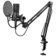 Microphone À Réduction De Bruit Active Avec Support Et Câble 1.7m Pour Enregistrement Et Diffusion - www.yonis-shop.com