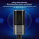 Microphone À Réduction De Bruit Active Avec Support Et Câble 1.7m Pour Enregistrement Et Diffusion - www.yonis-shop.com