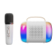 Microphone Portable Bluetooth Haut-Parleur Sans Fil Karaoke Intérieur Extérieur IPX7 8-10 Heures Autonomie LED Effets Sonores...