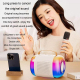 Microphone Portable Bluetooth Haut-Parleur Sans Fil Karaoke Intérieur Extérieur IPX7 8-10 Heures Autonomie LED Effets Sonores...