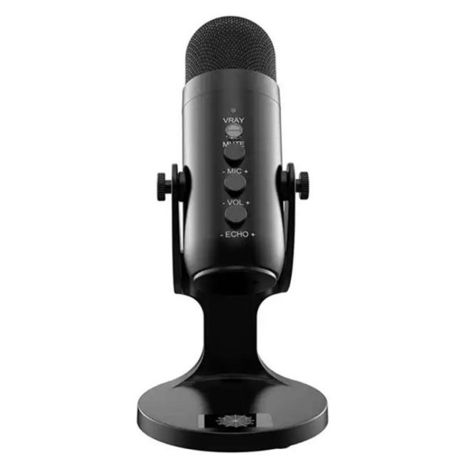 Microphone USB De Bureau Avec Surveillance En Temps Réel Connexion Multifonctionnelle Commandes Intuitives Et Réduction Du Br...
