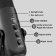 Microphone USB De Bureau Avec Surveillance En Temps Réel Connexion Multifonctionnelle Commandes Intuitives Et Réduction Du Br...