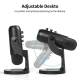 Microphone USB De Bureau Avec Surveillance En Temps Réel Connexion Multifonctionnelle Commandes Intuitives Et Réduction Du Br...