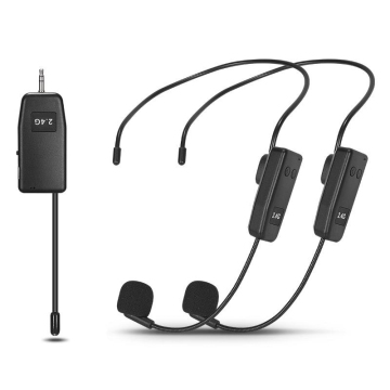 Casque Micro Sans Fil UHF 2 En 1 - Portée 48,8m Pour Enseignants Et Guides