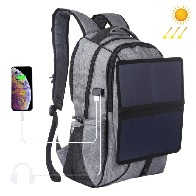 Sac À Dos Ordinateur Solaire Portable Pliable Avec Panneau Amovible Et Port USB - www.yonis-shop.com