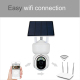 Caméra IP 1080P Étanche IP65 Solaire PTZ Vision Nocturne Couleur Intercom Vocal Bidirectionnel Détection AI Humanoïde WiFi - ...