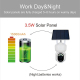 Caméra IP 1080P Étanche IP65 Solaire PTZ Vision Nocturne Couleur Intercom Vocal Bidirectionnel Détection AI Humanoïde WiFi - ...