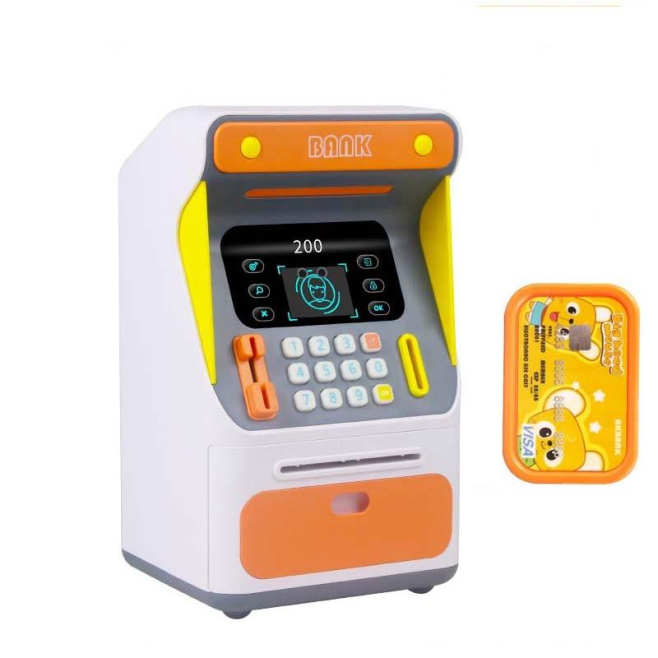 Tirelire Électronique Avec Reconnaissance Faciale Et Mot De Passe Couleur Orange - www.yonis-shop.com