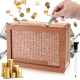 Tirelire En Bois Avec Compteur Pour Décoration Maison Et Bibliothèque - www.yonis-shop.com