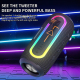 Enceinte Bluetooth Portable Sans Fil Avec Subwoofer Extérieur 360° Son Surround LED et Radio FM - www.yonis-shop.com