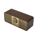 Enceinte Bluetooth Vintage Bois HIFI FM Radio Sans Fil Supporte TF U-Disk AUX Leather