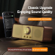 Enceinte Bluetooth Vintage Bois HIFI FM Radio Sans Fil Supporte TF U-Disk AUX Leather - www.yonis-shop.com